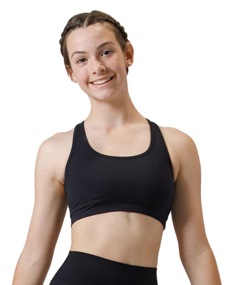 Active Basics Tanks / Singlets Onyx / 8 Active Basics Kids Racer Crop