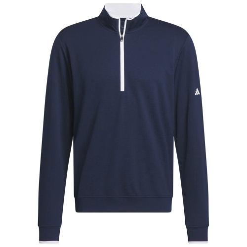 Adidas Crews Navy / S Adidas Mens Recycled Lightweight Quarter Zip Pullover