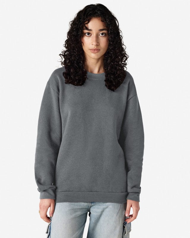 American Apparel Crews Ashphalt / S American Apparel Reflex Fleece Unisex Crewneck Sweatshirt