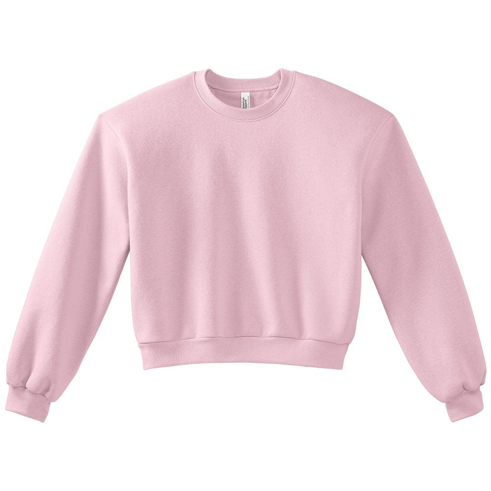 American Apparel Crews Blush / S American Apparel Reflex Fleece Womens Crewneck Sweatshirt