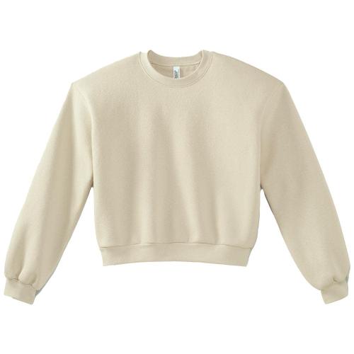 American Apparel Crews Bone / S American Apparel Reflex Fleece Womens Crewneck Sweatshirt