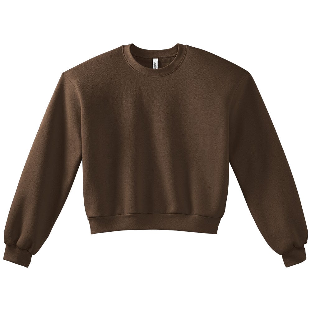 American Apparel Crews Brown / S American Apparel Reflex Fleece Womens Crewneck Sweatshirt
