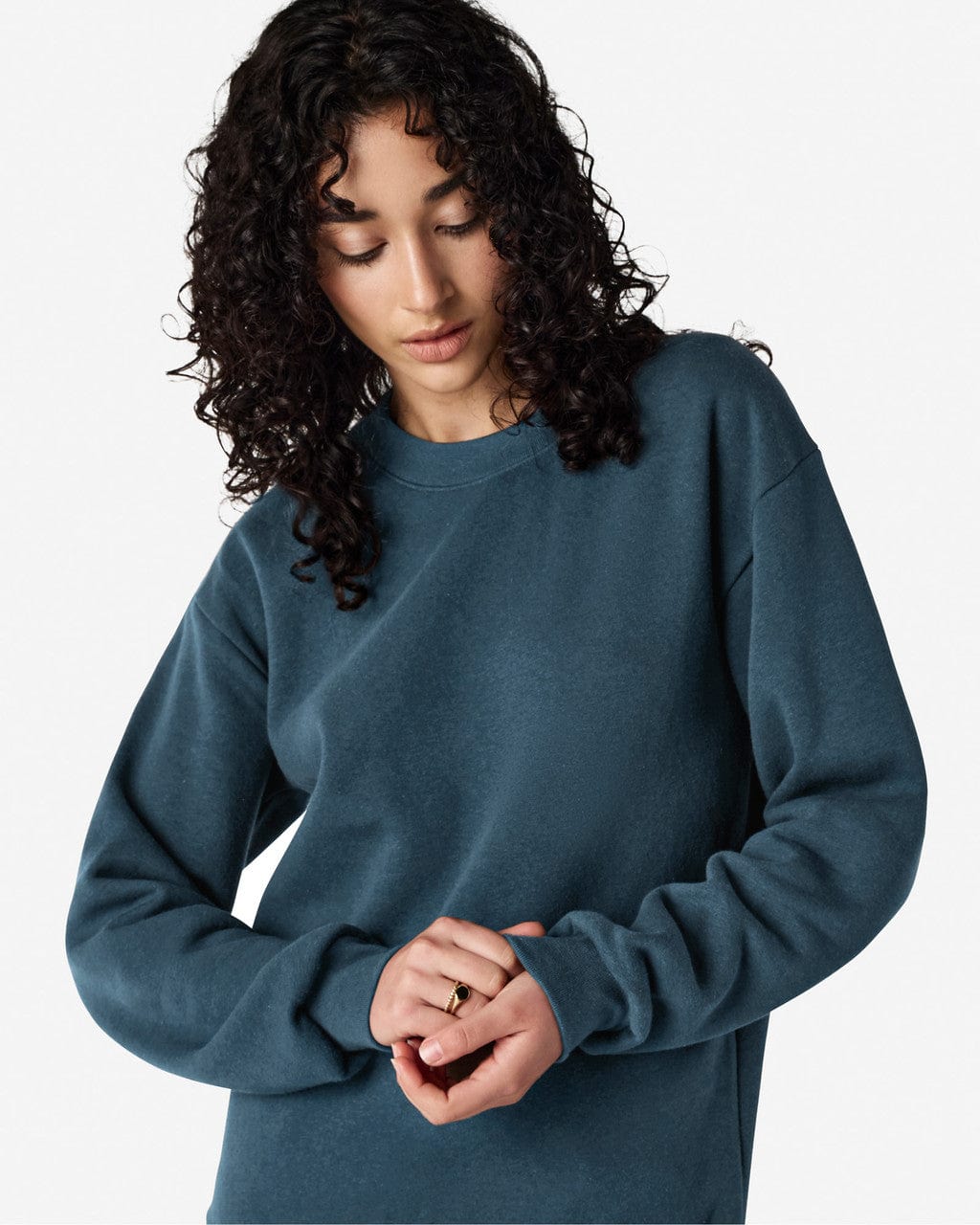American Apparel Crews Sea Blue / S American Apparel Reflex Fleece Unisex Crewneck Sweatshirt