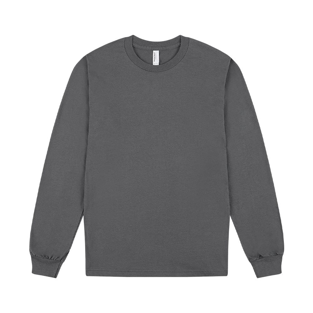 American Apparel T-Shirts Asphalt / S American Apparel Cotton Long Sleeve Fine Jersey T-Shirt