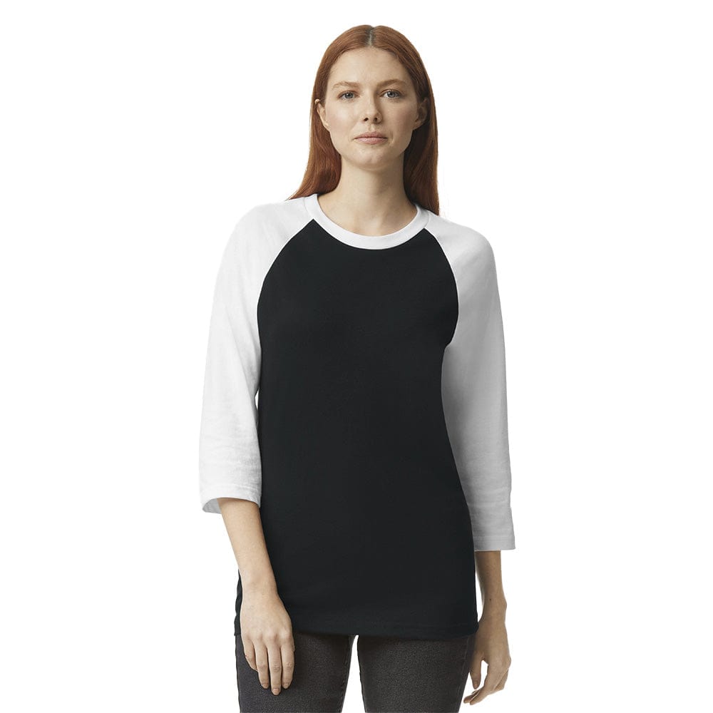 American Apparel T-Shirts Black / S American Apparel CVC Unisex Raglan T-Shirt