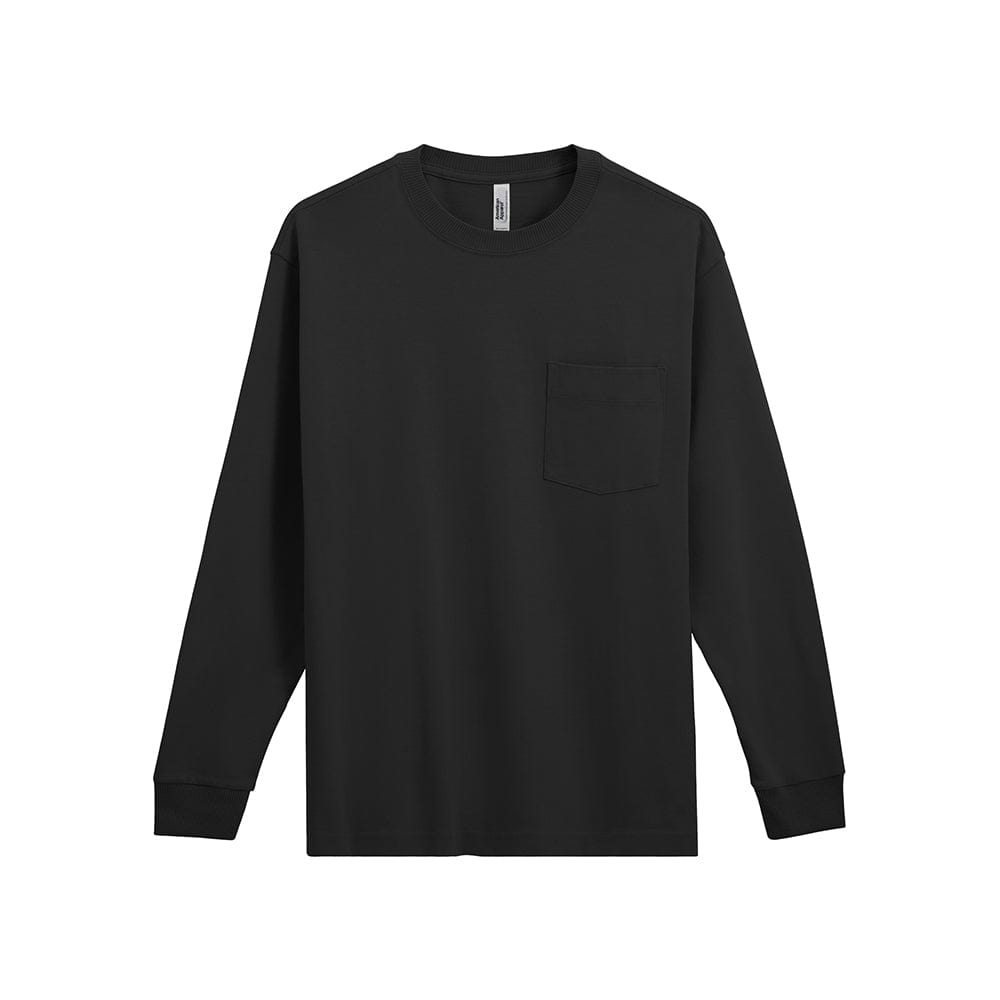 American Apparel T-Shirts Black / S American Apparel Super Heavyweight Oversized LS with Pocket