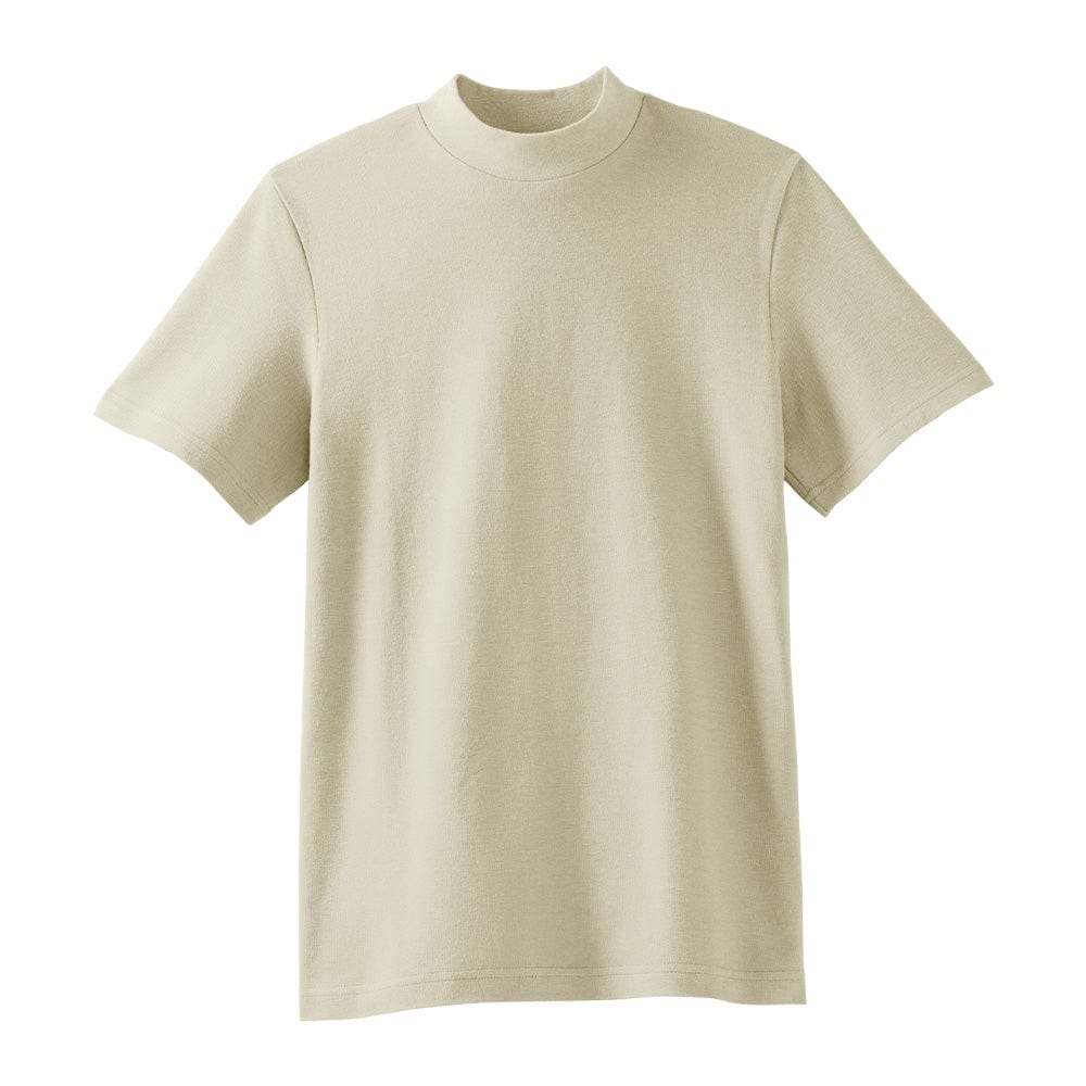 American Apparel T-Shirts Bone / S American Apparel Unisex Pique Mockneck T-Shirt