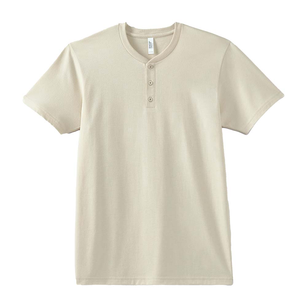 American Apparel T-Shirts Heather Bone / S American Apparel CVC Unisex Henley T-Shirt