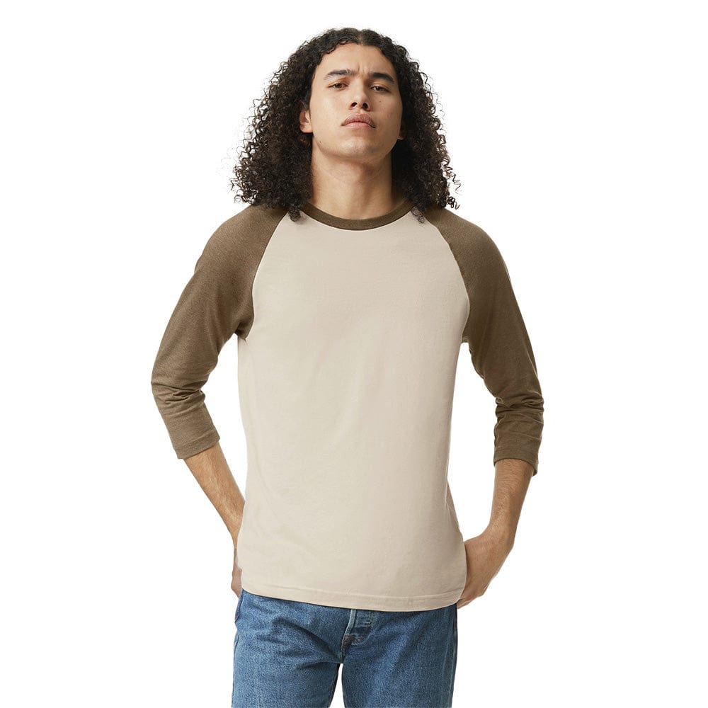 American Apparel T-Shirts Heather Bone / S American Apparel CVC Unisex Raglan T-Shirt