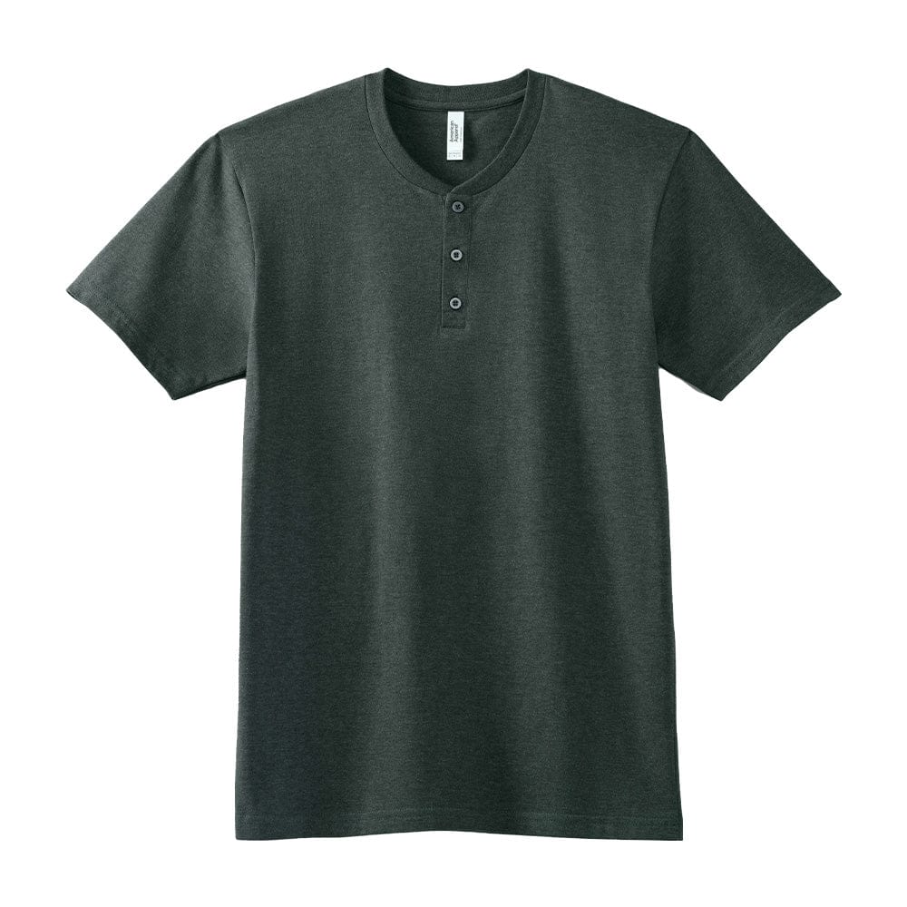American Apparel T-Shirts Heather Charcoal / S American Apparel CVC Unisex Henley T-Shirt