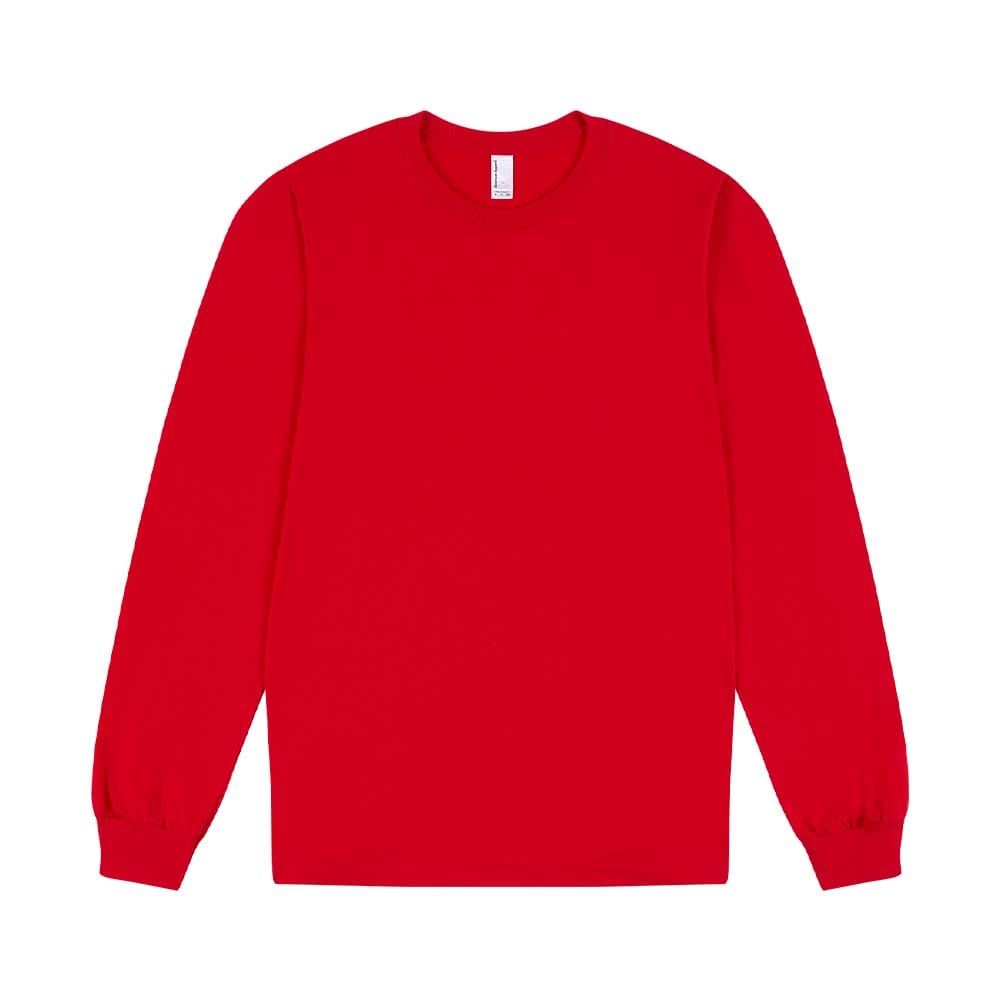 American Apparel T-Shirts Red / S American Apparel Cotton Long Sleeve Fine Jersey T-Shirt