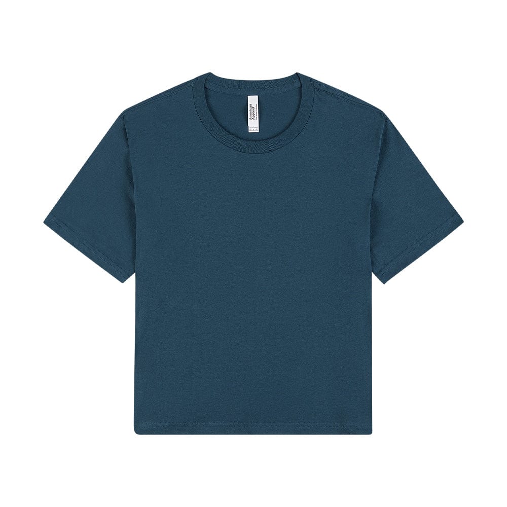 American Apparel T-Shirts Sea Blue / S American Apparel Womens Fine Jersey Boxy T-Shirt