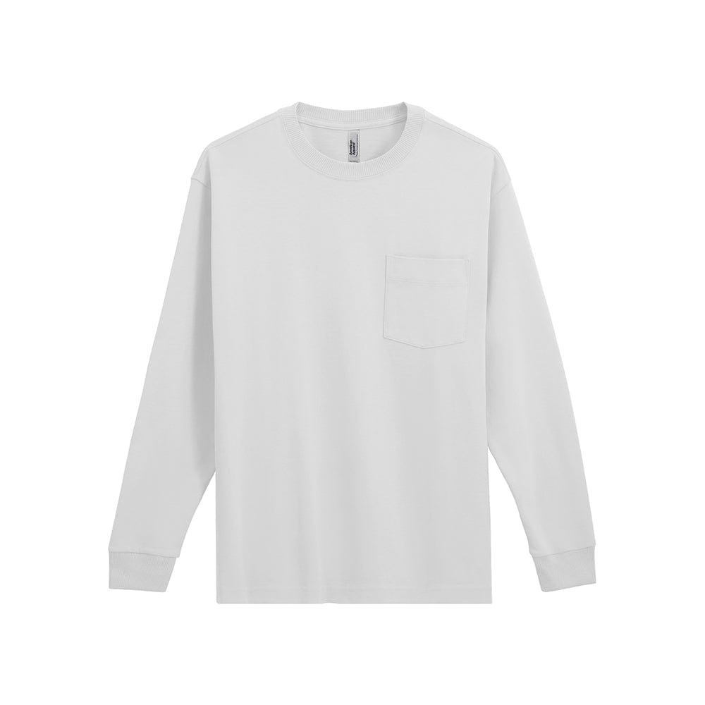 American Apparel T-Shirts White / S American Apparel Super Heavyweight Oversized LS with Pocket