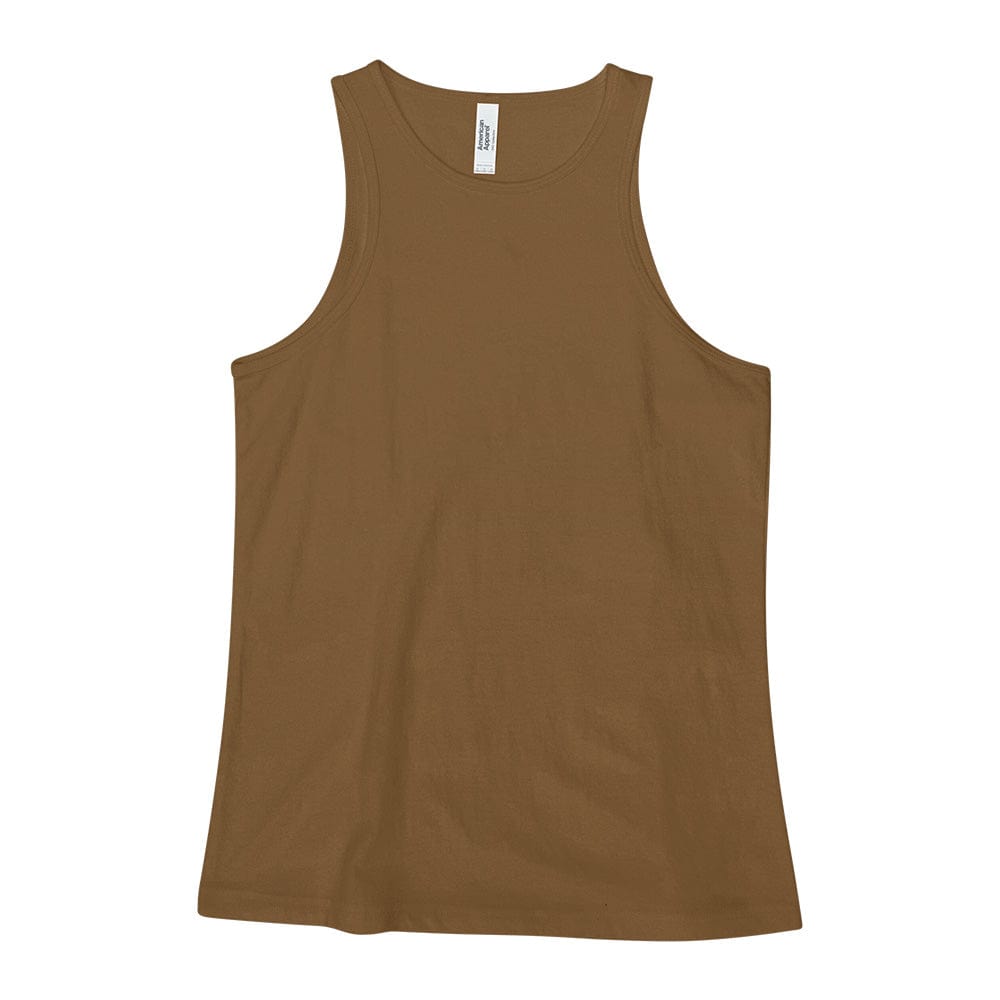American Apparel Tanks / Singlets Heather Army / S American Apparel CVC Womens Racerneck Tank