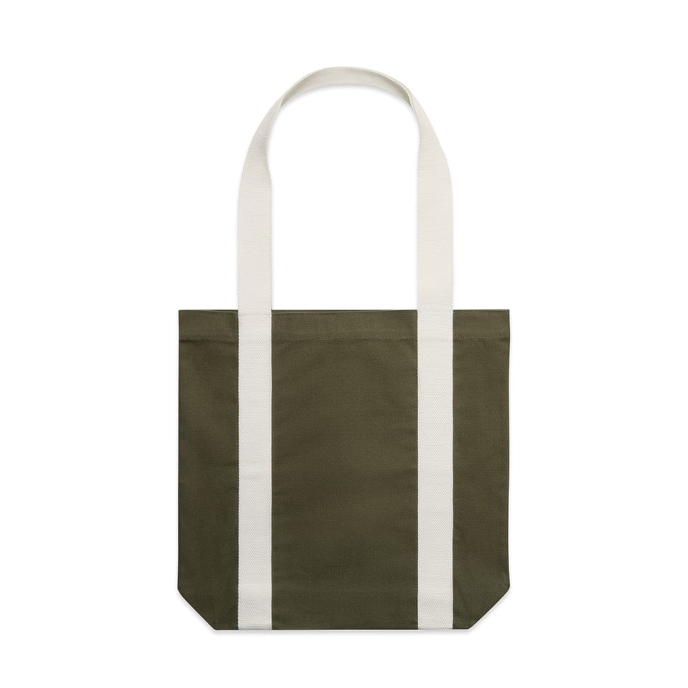 ASColour Bags Army/Cream / OS ASColour Two-Tone Carrie Tote