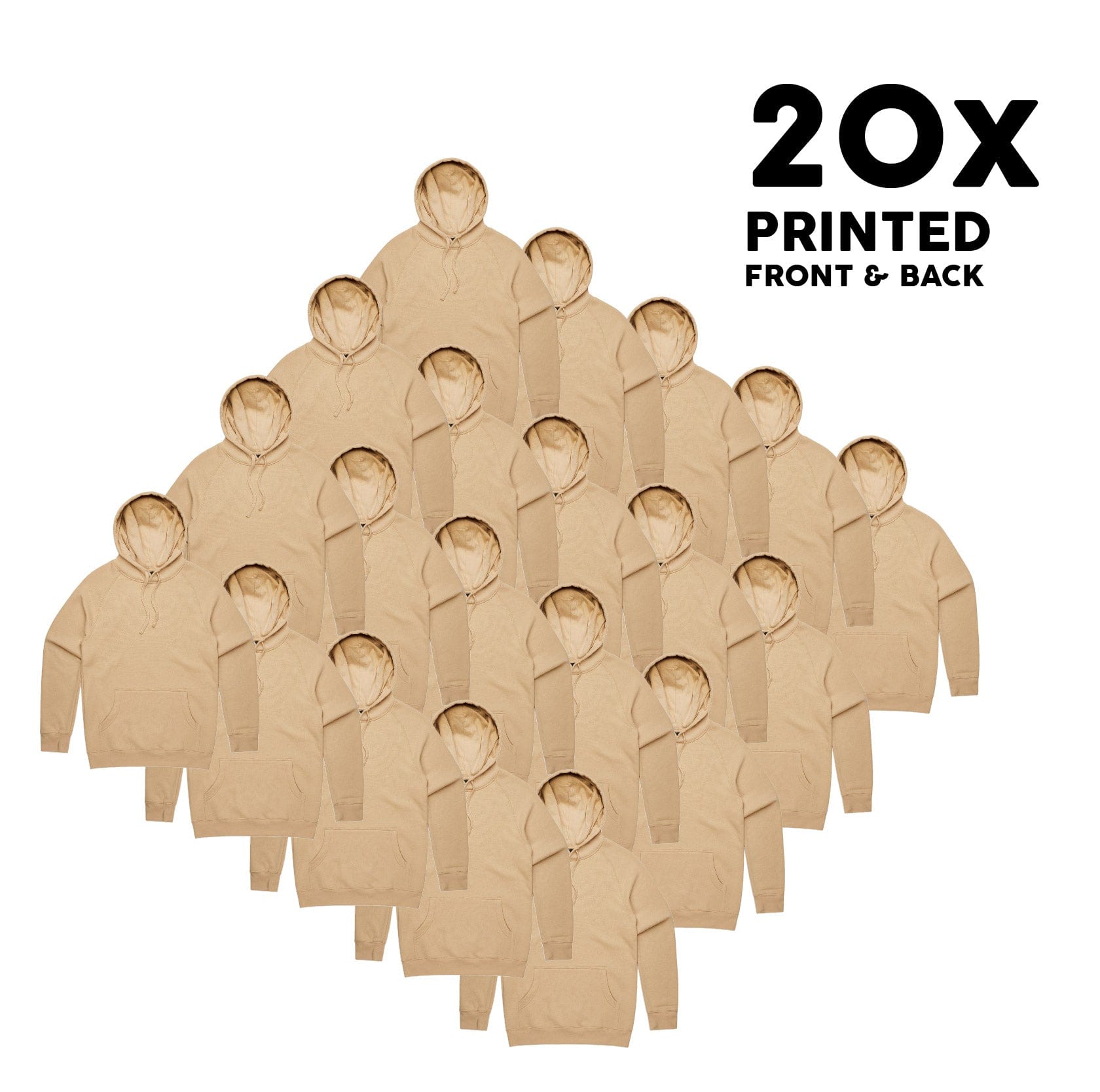 ASColour Bundle 20x ASColour Supply Hood Bundle - Printed Front & Back