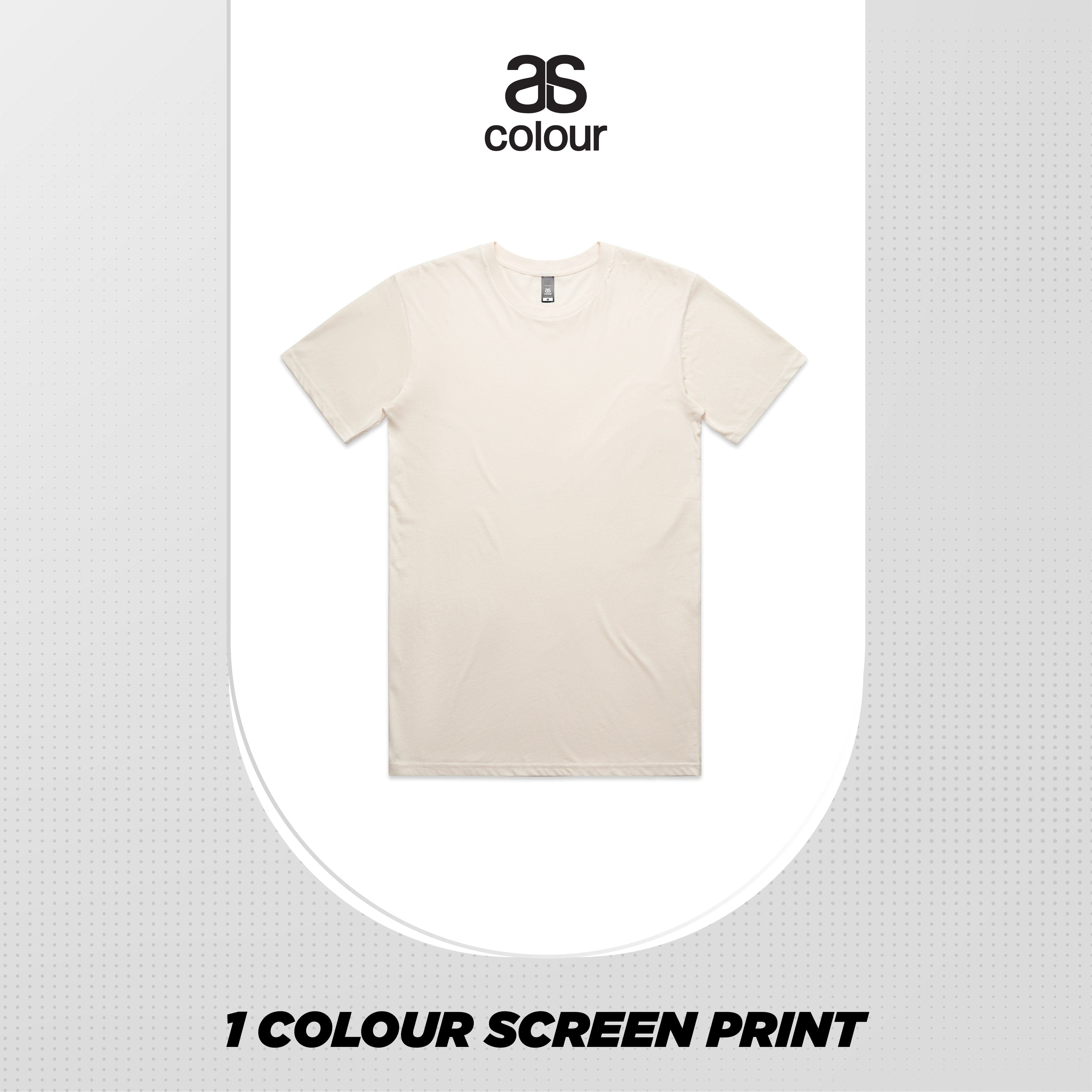 ASColour Bundle Staple Tee - 1 Colour Screen Print - F&B