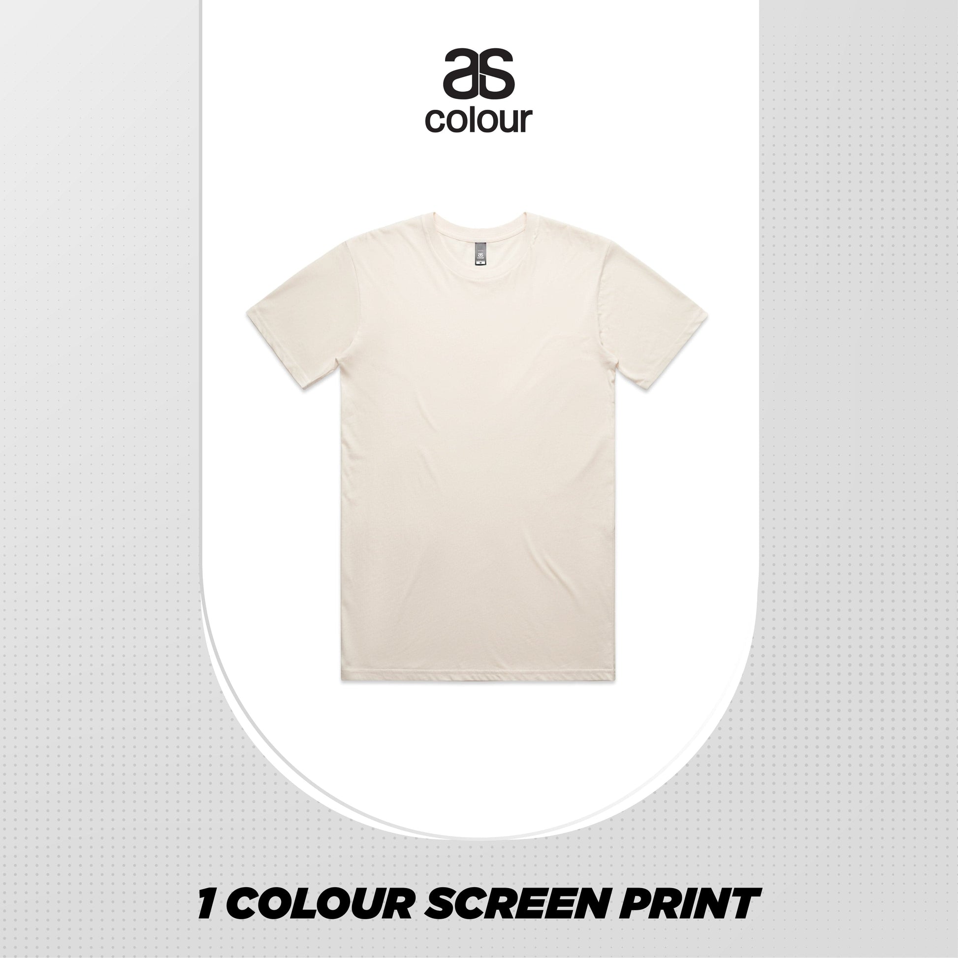 ASColour Bundle Staple Tee - 1 Colour Screen Print - F or B