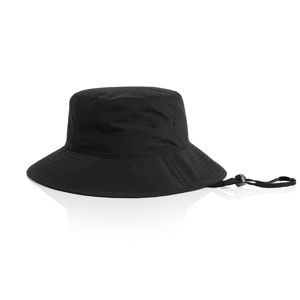 ASColour Hats Black / OS ASColour Nylon Wide Brim Bucket Hat