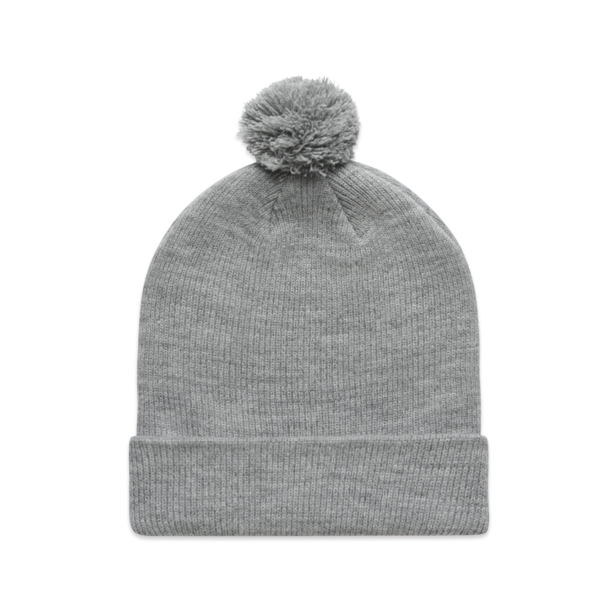 ASColour Hats Grey Marle / OS ASColour Pom Pom Beanie
