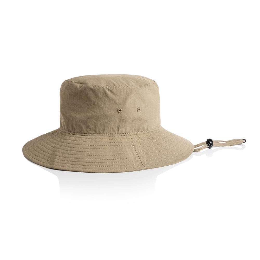 ASColour Hats Khaki / OS ASColour Nylon Wide Brim Bucket Hat