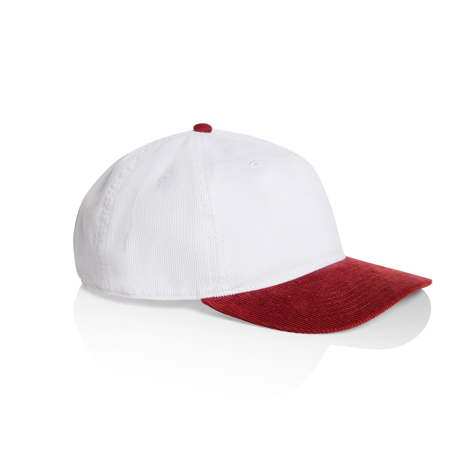 ASColour Hats White/Cardinal / OS ASColour Class Cord TwoTone Cap