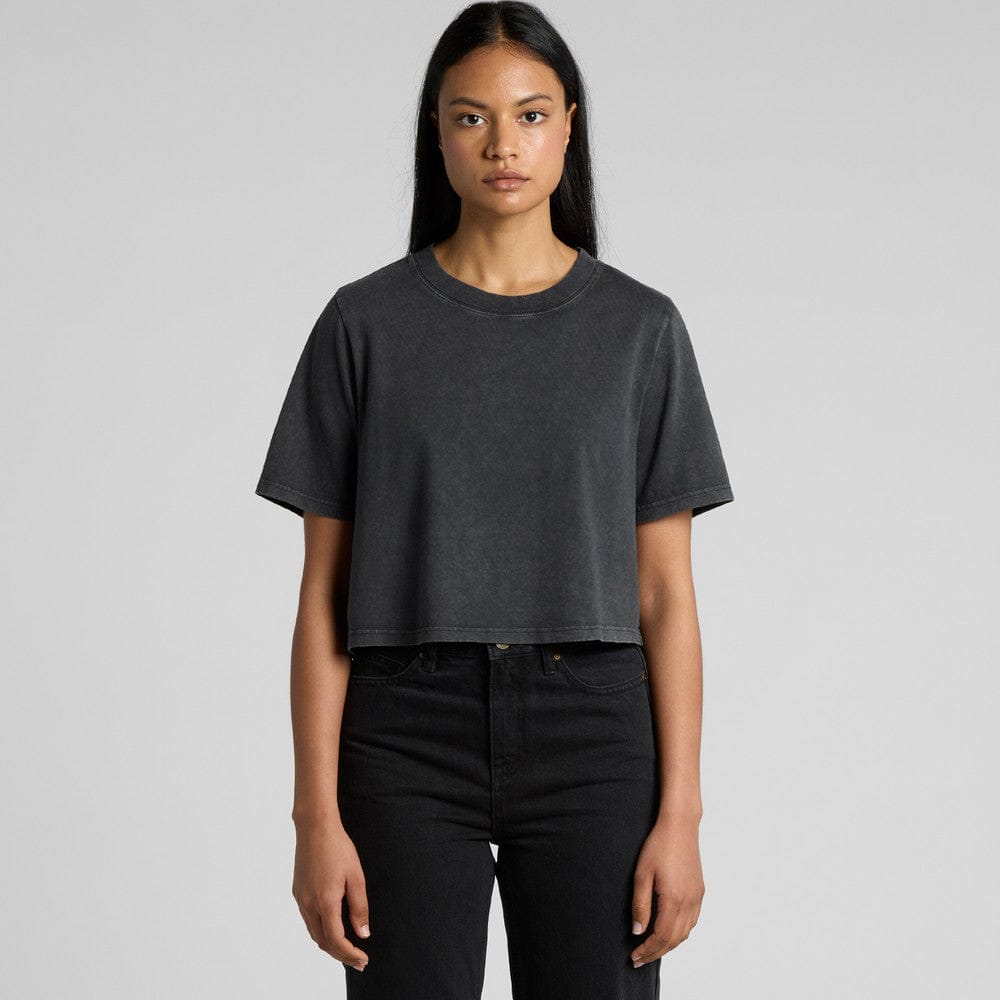 ASColour T-Shirts ASColour Wo's Stone Wash Heavy Crop Tee