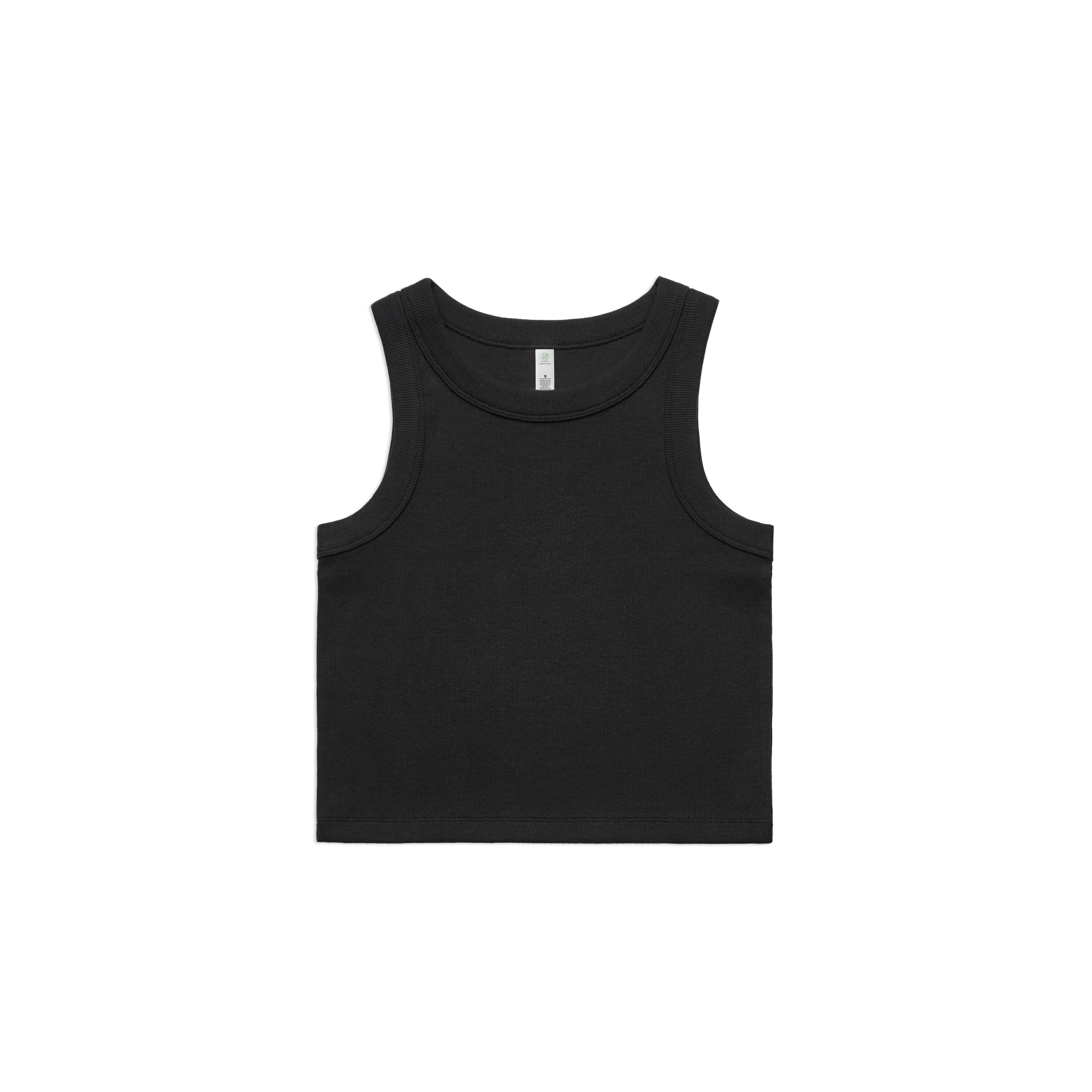 ASColour Tanks / Singlets Black / XS ASColour Wo's Organic Rib Crop Tank