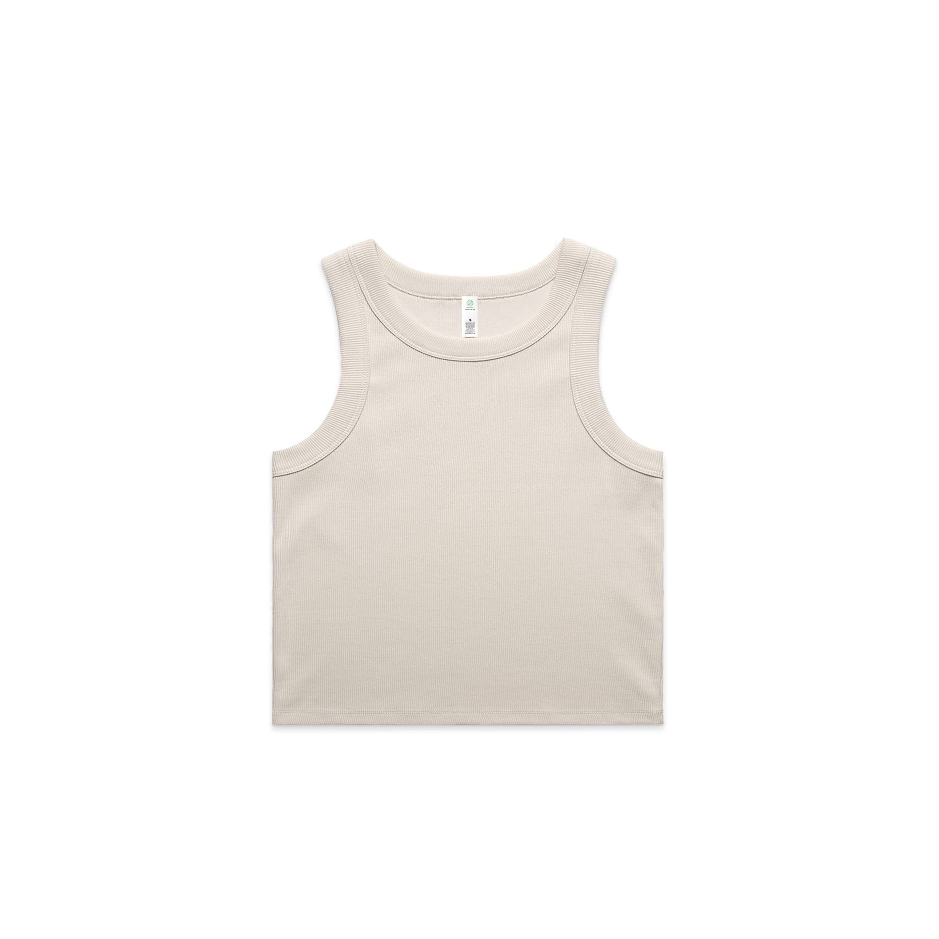 ASColour Tanks / Singlets Bone / XS ASColour Wo's Organic Rib Crop Tank