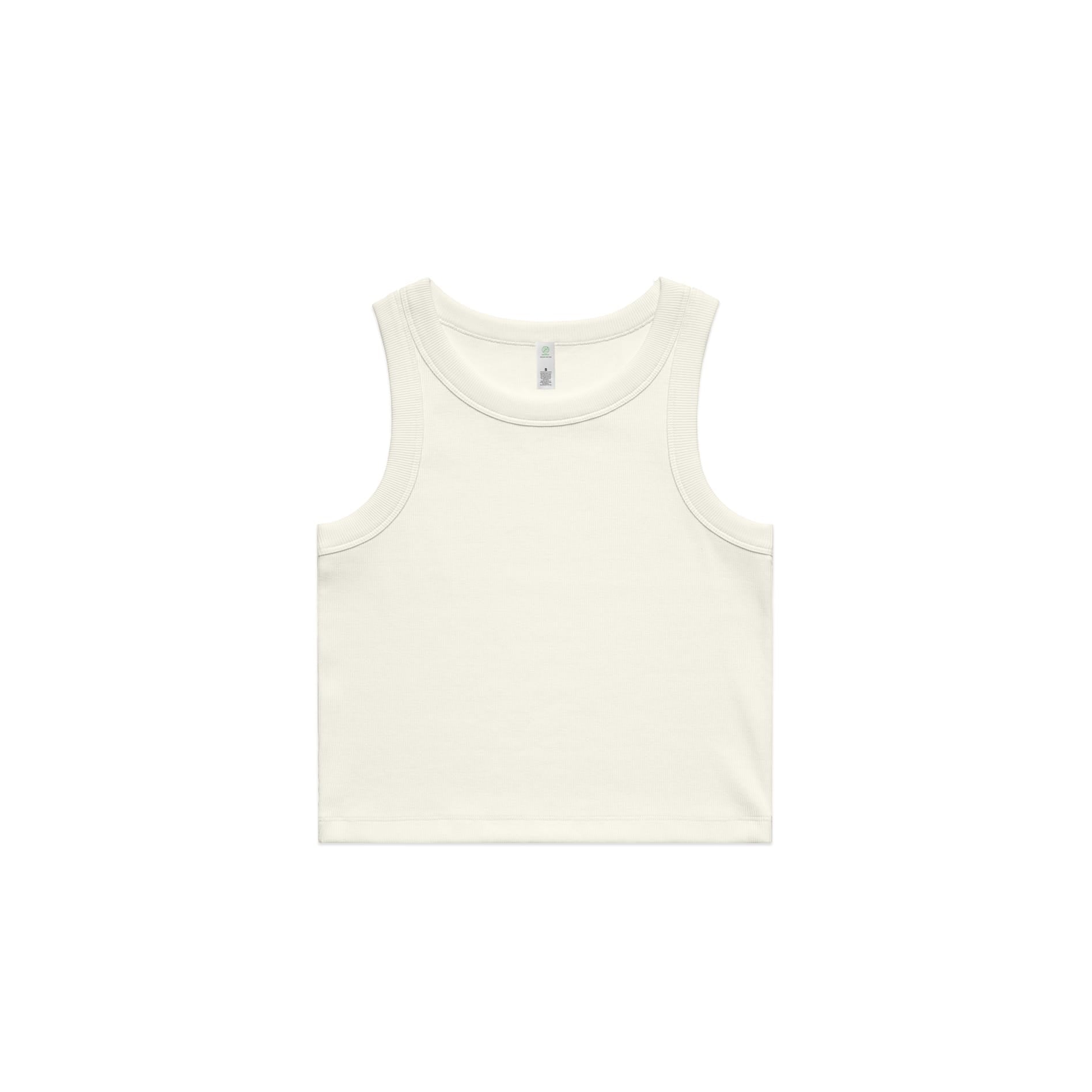 ASColour Tanks / Singlets Ecru / XS ASColour Wo's Organic Rib Crop Tank