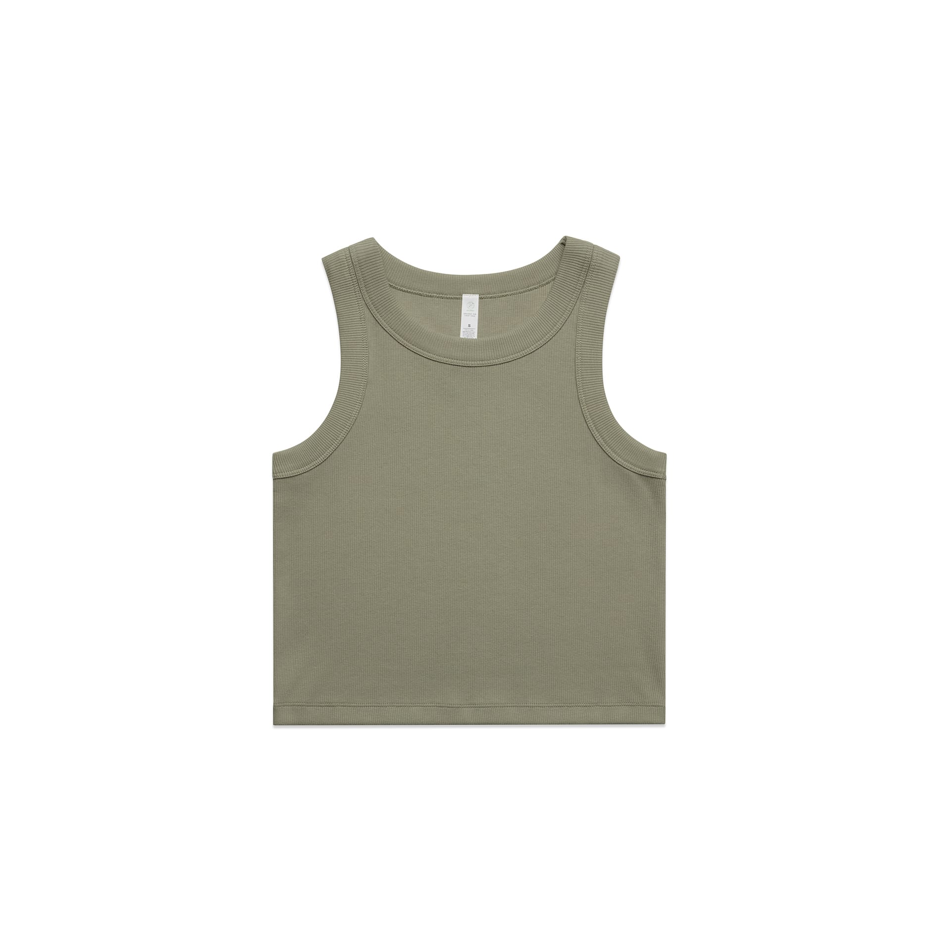 ASColour Tanks / Singlets Eucalyptus / XS ASColour Wo's Organic Rib Crop Tank