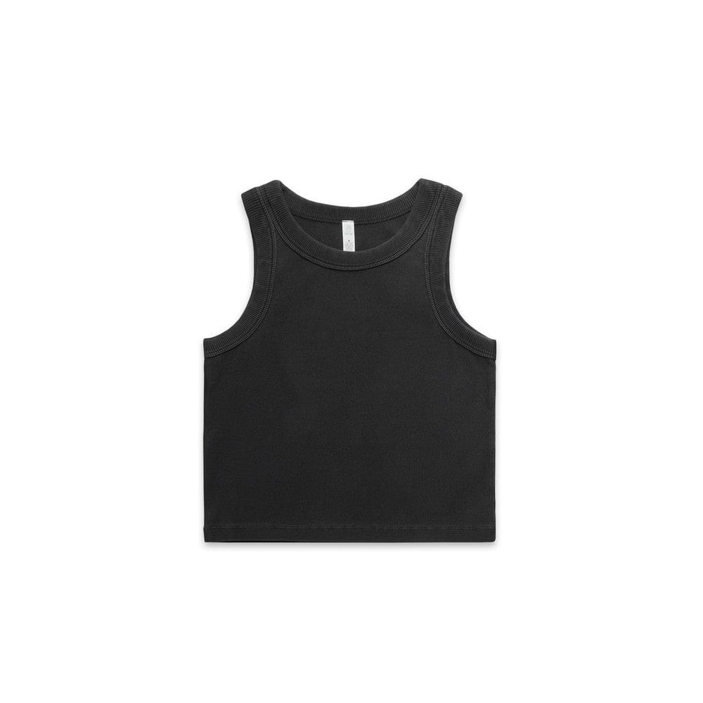 ASColour Tanks / Singlets Faded Black / XS ASColour Wo's Faded Organic Rib Crop Tank