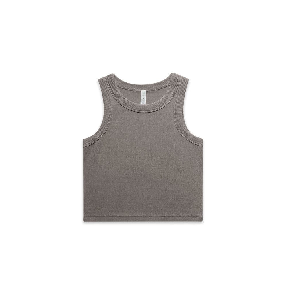 ASColour Tanks / Singlets Faded Grey / XS ASColour Wo's Faded Organic Rib Crop Tank