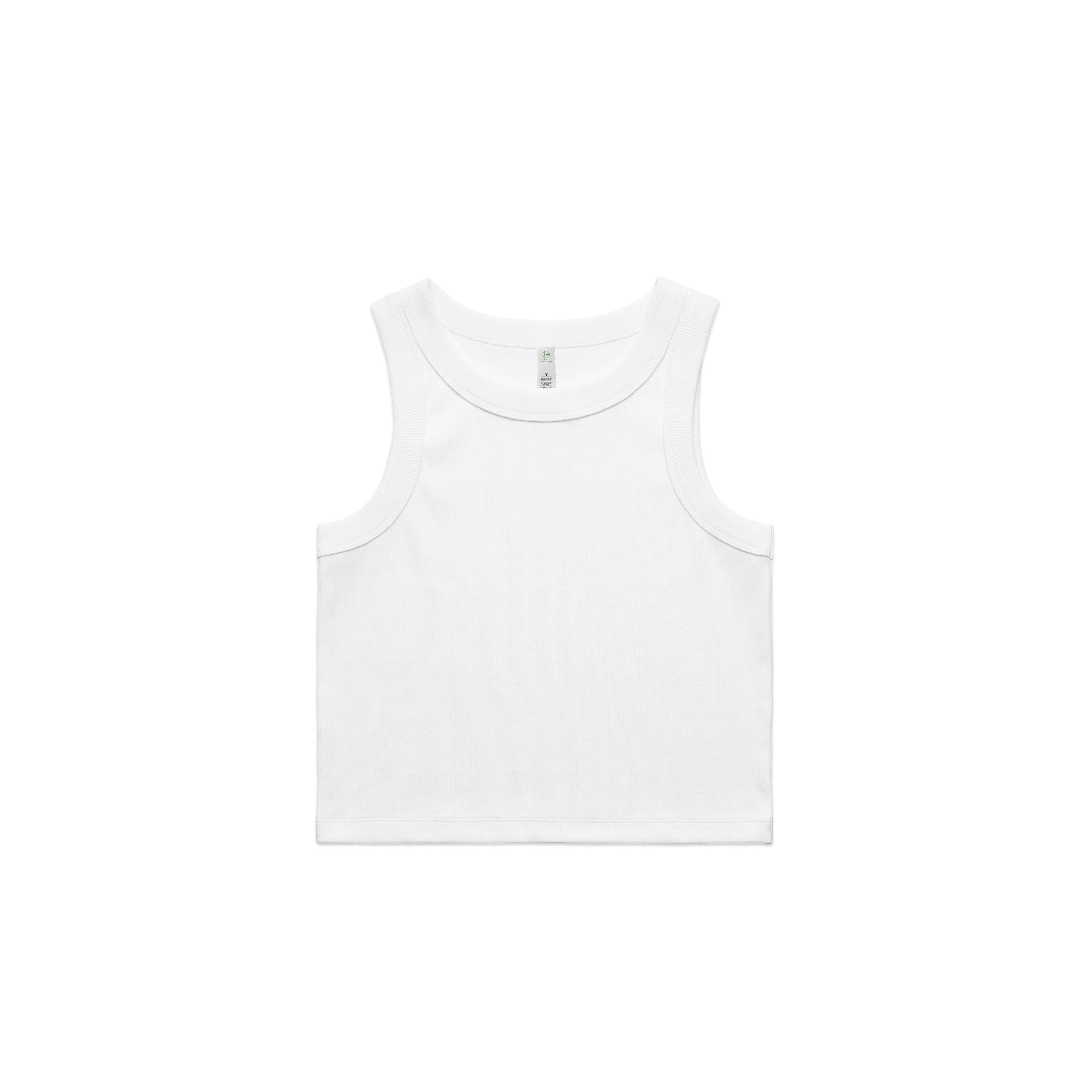 ASColour Tanks / Singlets White / XS ASColour Wo's Organic Rib Crop Tank