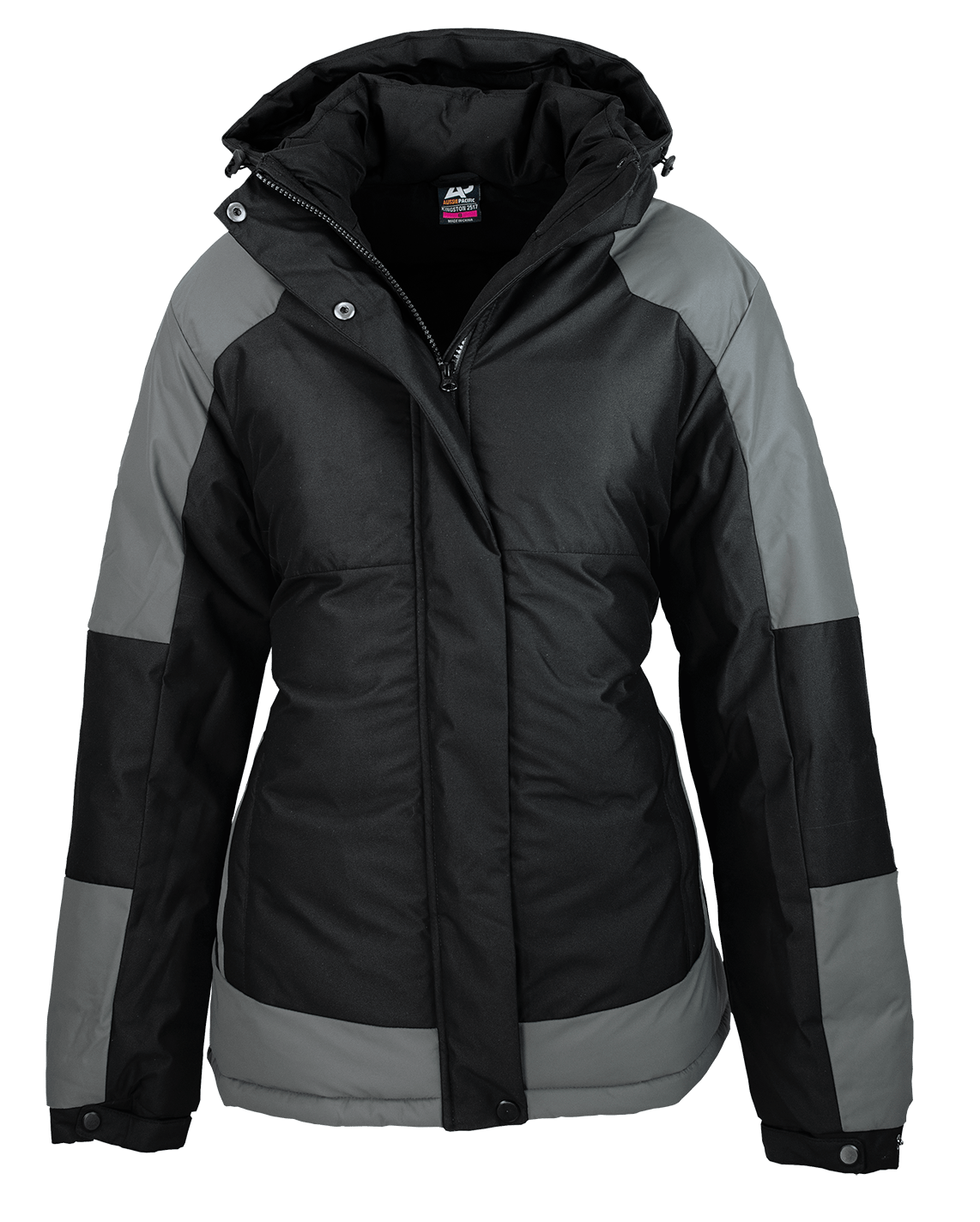 Aussie Pacific Jackets / Vests Black/Grey / 8 Aussie Pacific Kingston Ladies Jacket