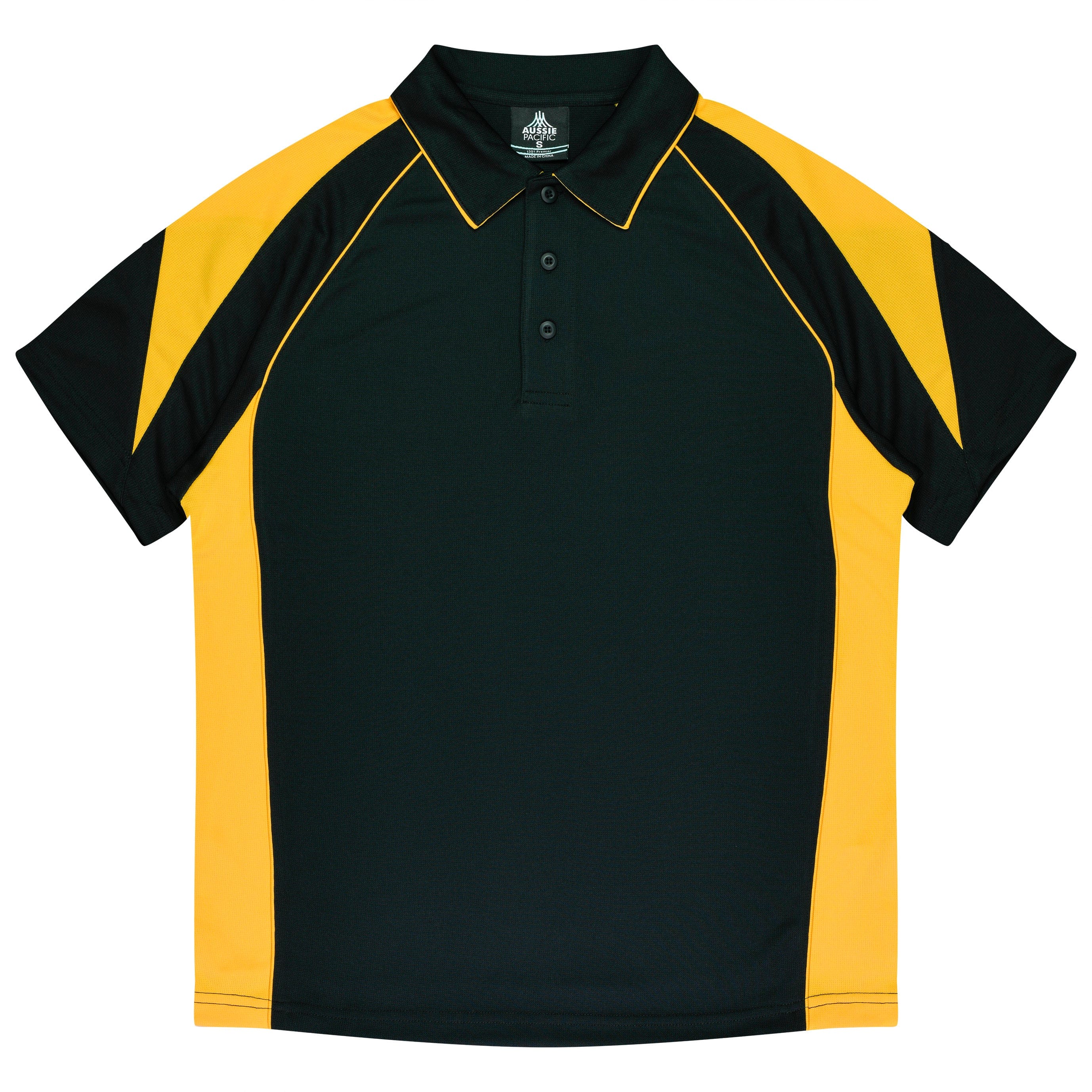 Aussie Pacific Polos / Shirts Black/Gold / S Aussie Pacific Premier Men's Polo