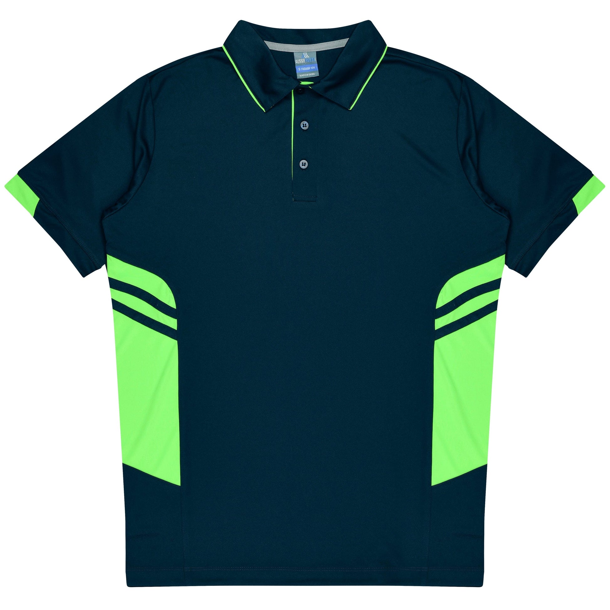 Aussie Pacific Polos / Shirts Navy/Neon Green / S Aussie Pacific Tasman Men's Polo