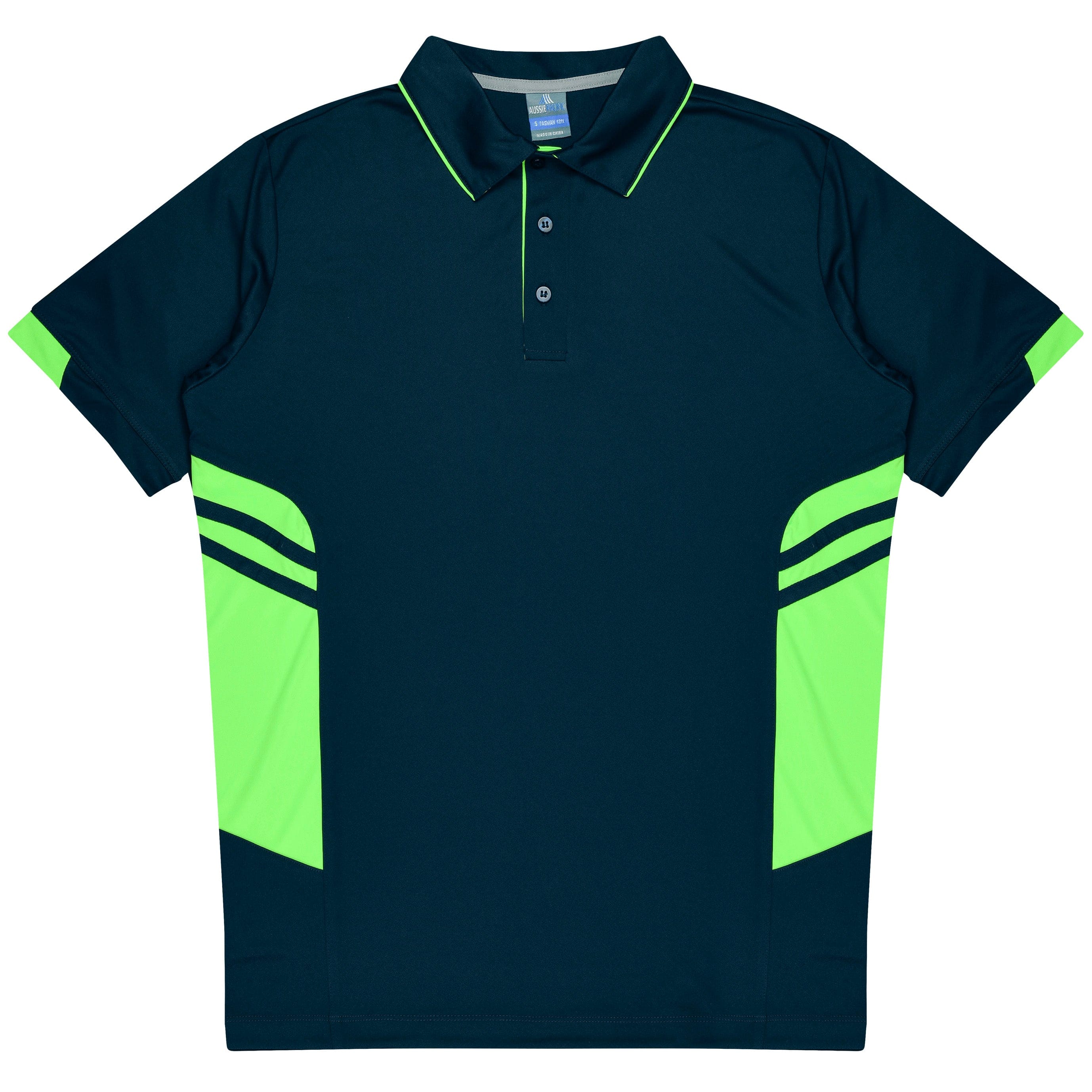 Aussie Pacific Polos / Shirts Navy/Neon Green / S Aussie Pacific Tasman Men's Polo
