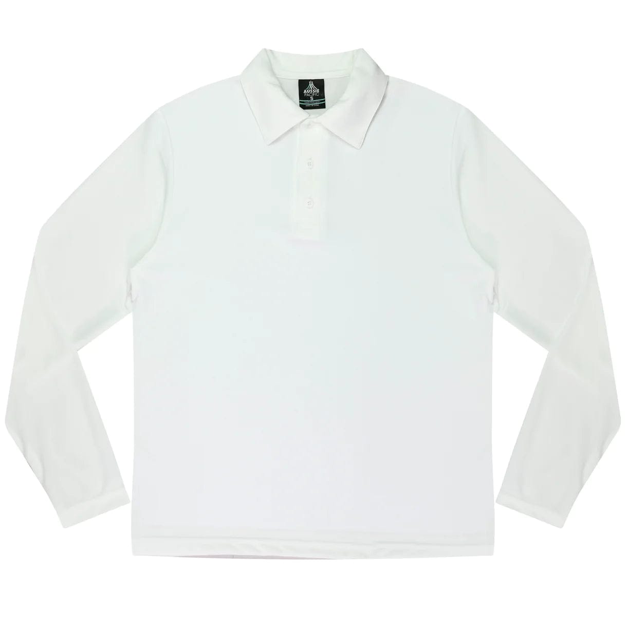 Aussie Pacific Polos / Shirts White / 4 Aussie Pacific Botany Long Sleeve Kids Polo