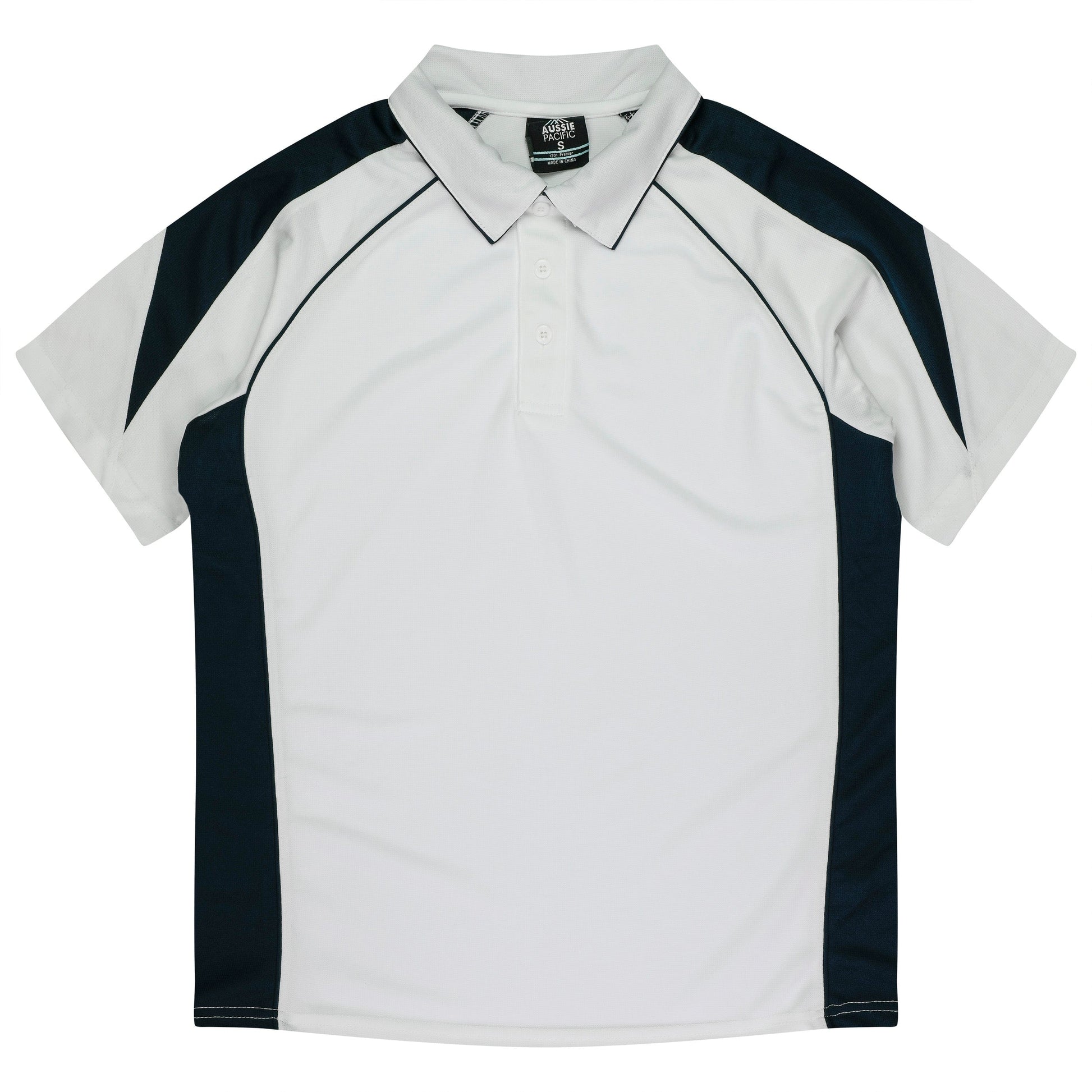 Aussie Pacific Polos / Shirts White/Navy / S Aussie Pacific Premier Men's Polo