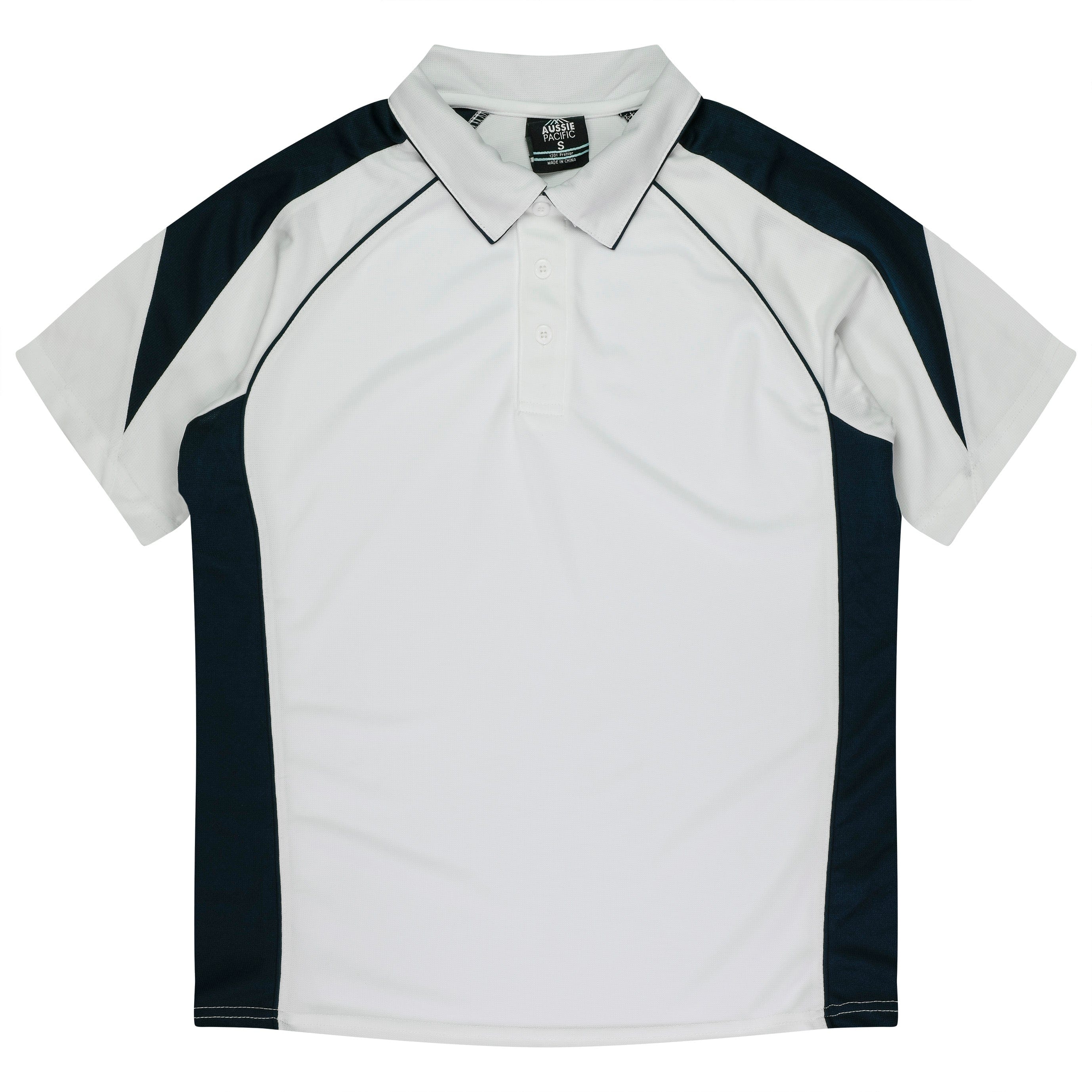Aussie Pacific Polos / Shirts White/Navy / S Aussie Pacific Premier Men's Polo