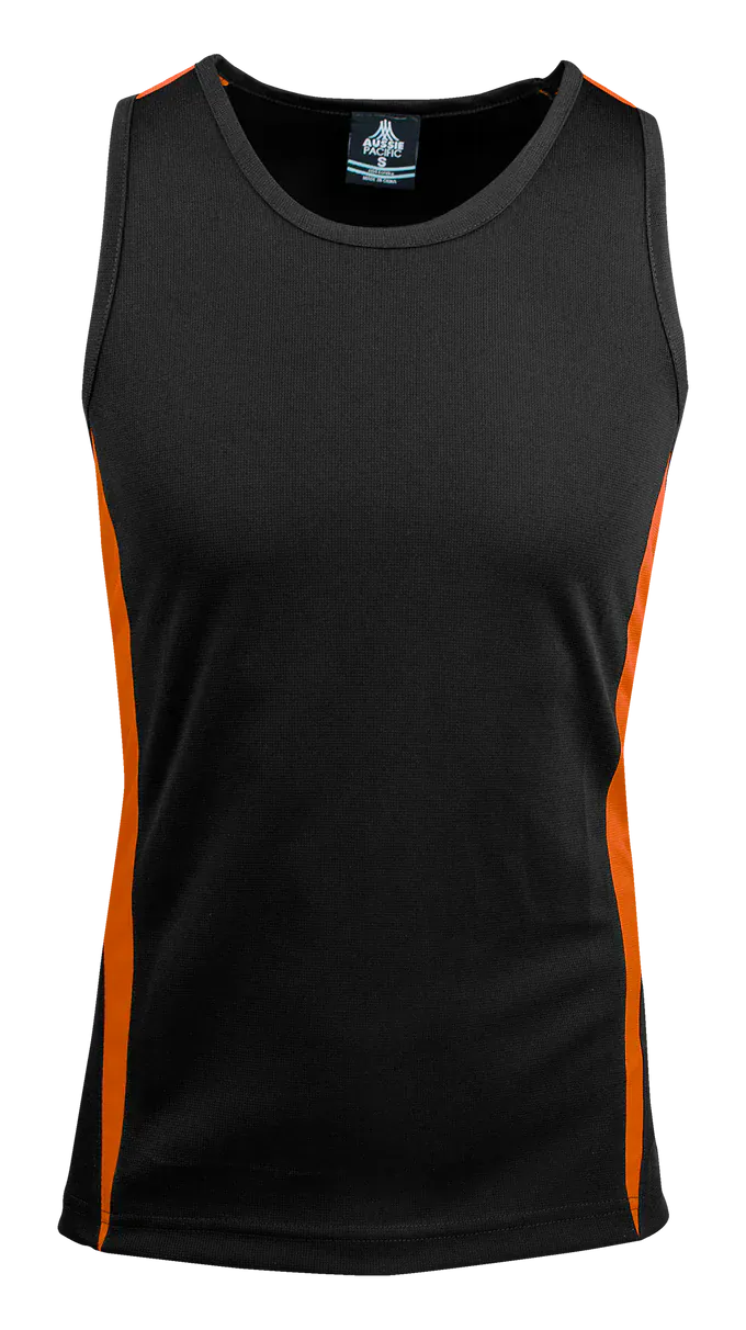 Aussie Pacific Tanks / Singlets Black/Orange / S Aussie Pacific Eureka Men's Singlet