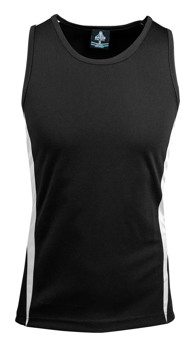 Aussie Pacific Tanks / Singlets Black/White / S Aussie Pacific Eureka Men's Singlet