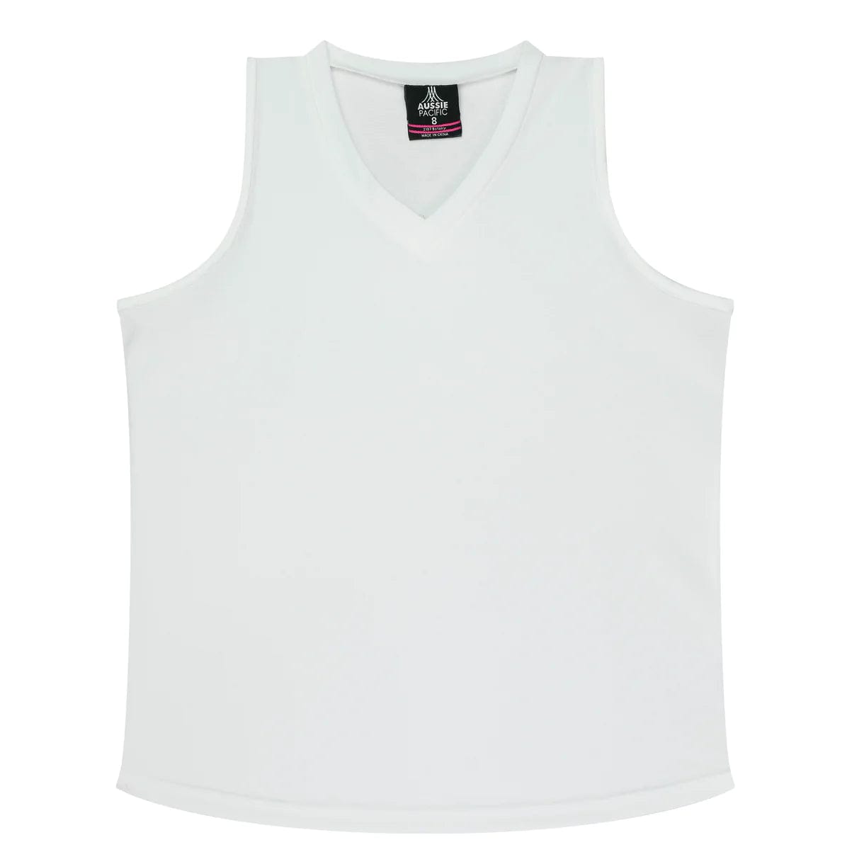 Aussie Pacific Tanks / Singlets White / 6 Aussie Pacific Botany Ladies Singlet