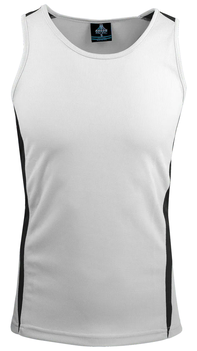 Aussie Pacific Tanks / Singlets White/Black / S Aussie Pacific Eureka Men's Singlet