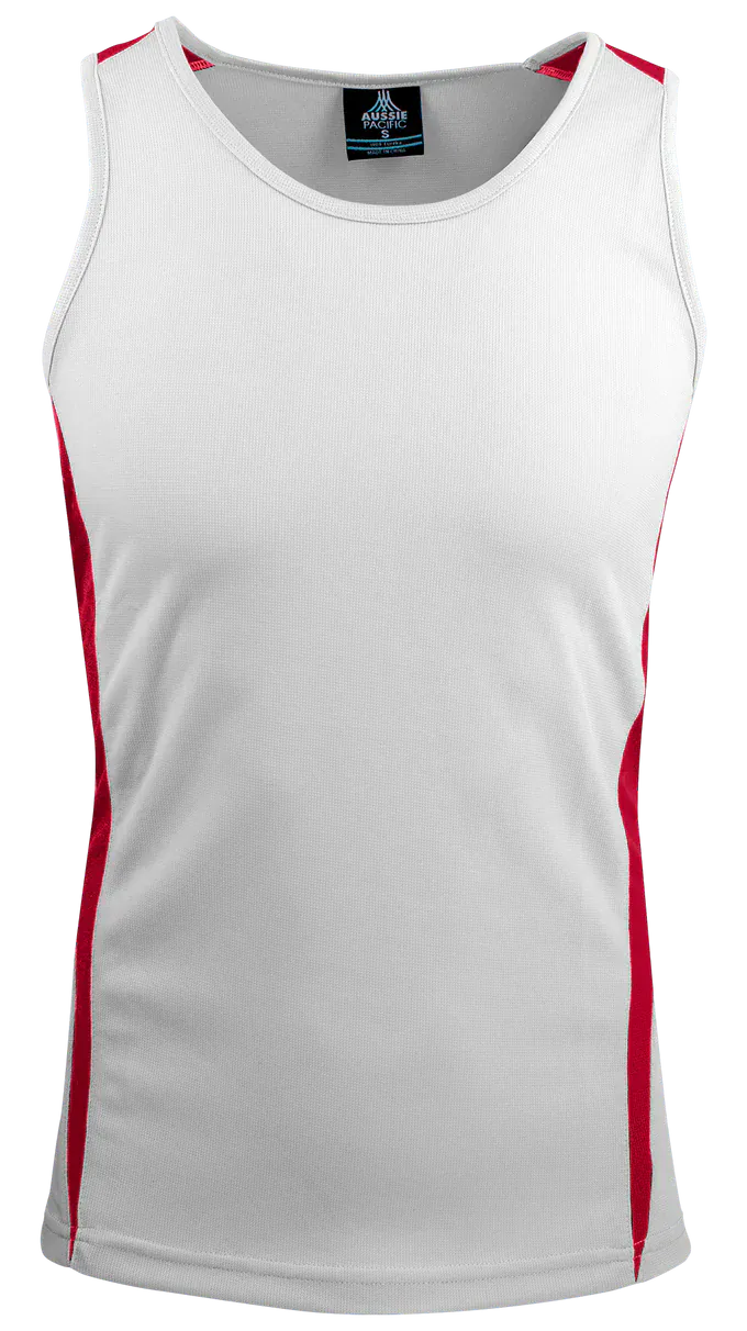 Aussie Pacific Tanks / Singlets White/Red / S Aussie Pacific Eureka Men's Singlet