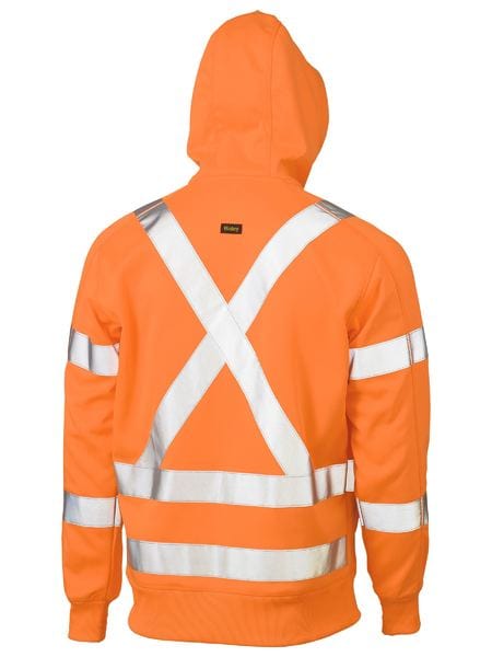 Bisley Hoodies Bisley X Taped Hi Vis Zip Front Fleece Hoodie