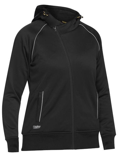 Bisley Hoodies Black / 6 Bisley Women's Fleece Zip Front Hoodie with Sherpa Lining