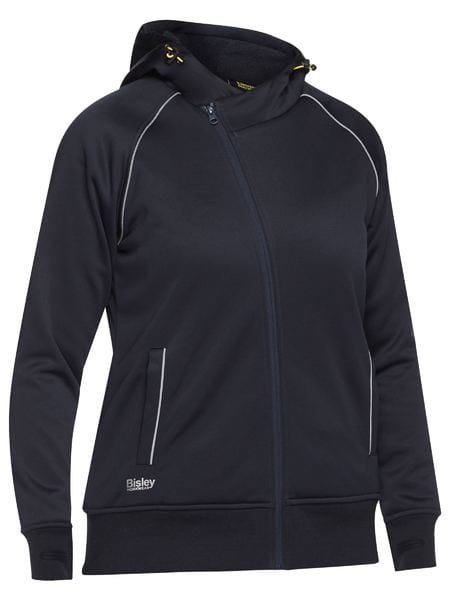 Bisley Hoodies Navy / 6 Bisley Women's Fleece Zip Front Hoodie with Sherpa Lining