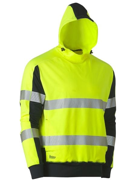 Bisley Hoodies Yellow/Navy / XS Bisley Two Tone Hi Vis Contrast 4 Way Stretchy Hoodie